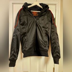 Milwaukee Leather Women's Black Soft Shell Armored Motorcycle Hoodie